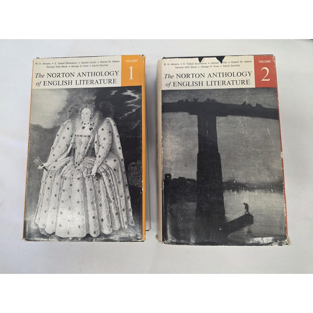 Norton Anthology Of English Literature 1962 1st Ed HC DJ Abrams 2 Vol Set